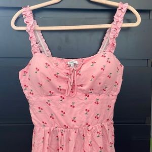 pink cherry dress